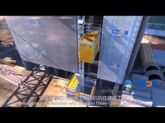 Rack and pinion construction hoist, third door at the long side of cage