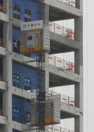 Q345 Steel Material Rack And Pinion Lift , SC200BG Construction Rack Pinion Elevator