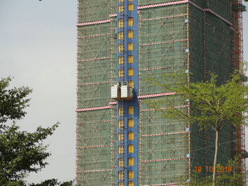 Sandblasting Two Cabin 250m Construction Site Elevator