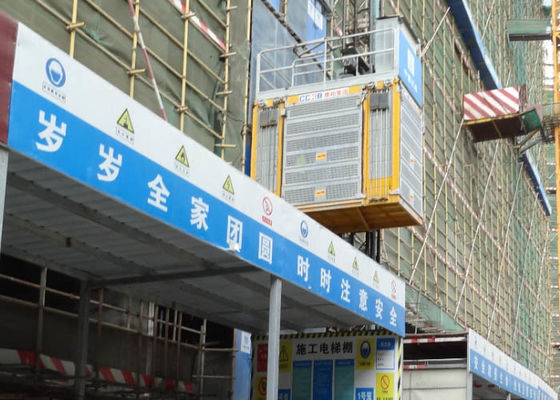 Safety Lifting Rack Pinion 450M Building Construction Hoist