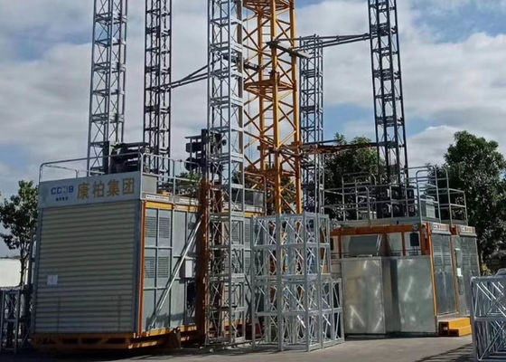 TUV Rack Pinion Lift 450m 2 Ton 60m/Minute Speed Construction Site Elevator
