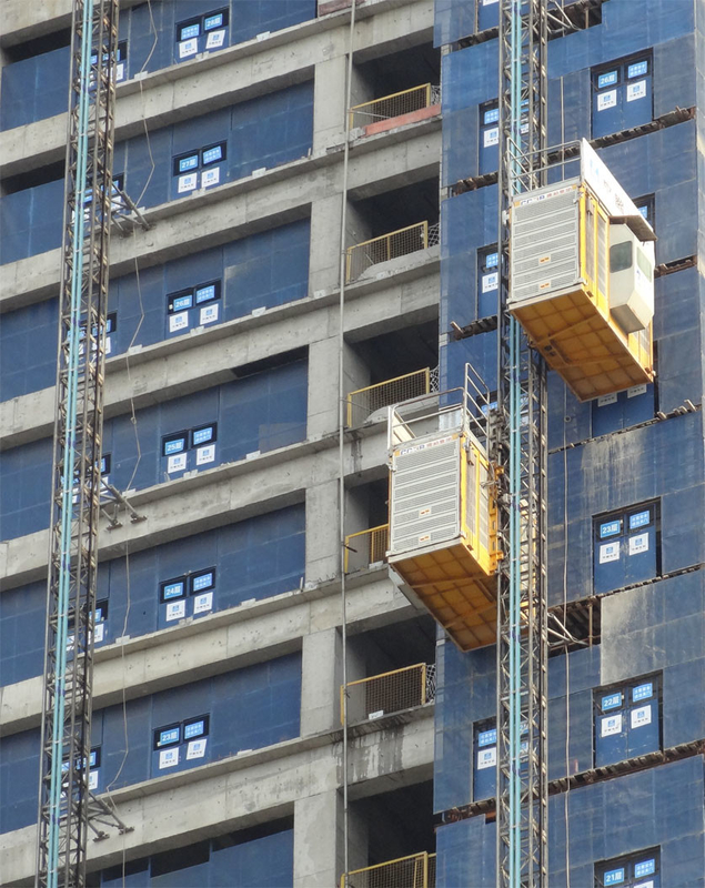 VFD Rack And Pinion Hoist Max Lifting Height 250/400 M For Man And Material