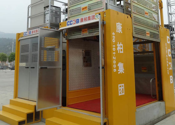Modularized 3 Door Man And Material Rack Pinion Elevator